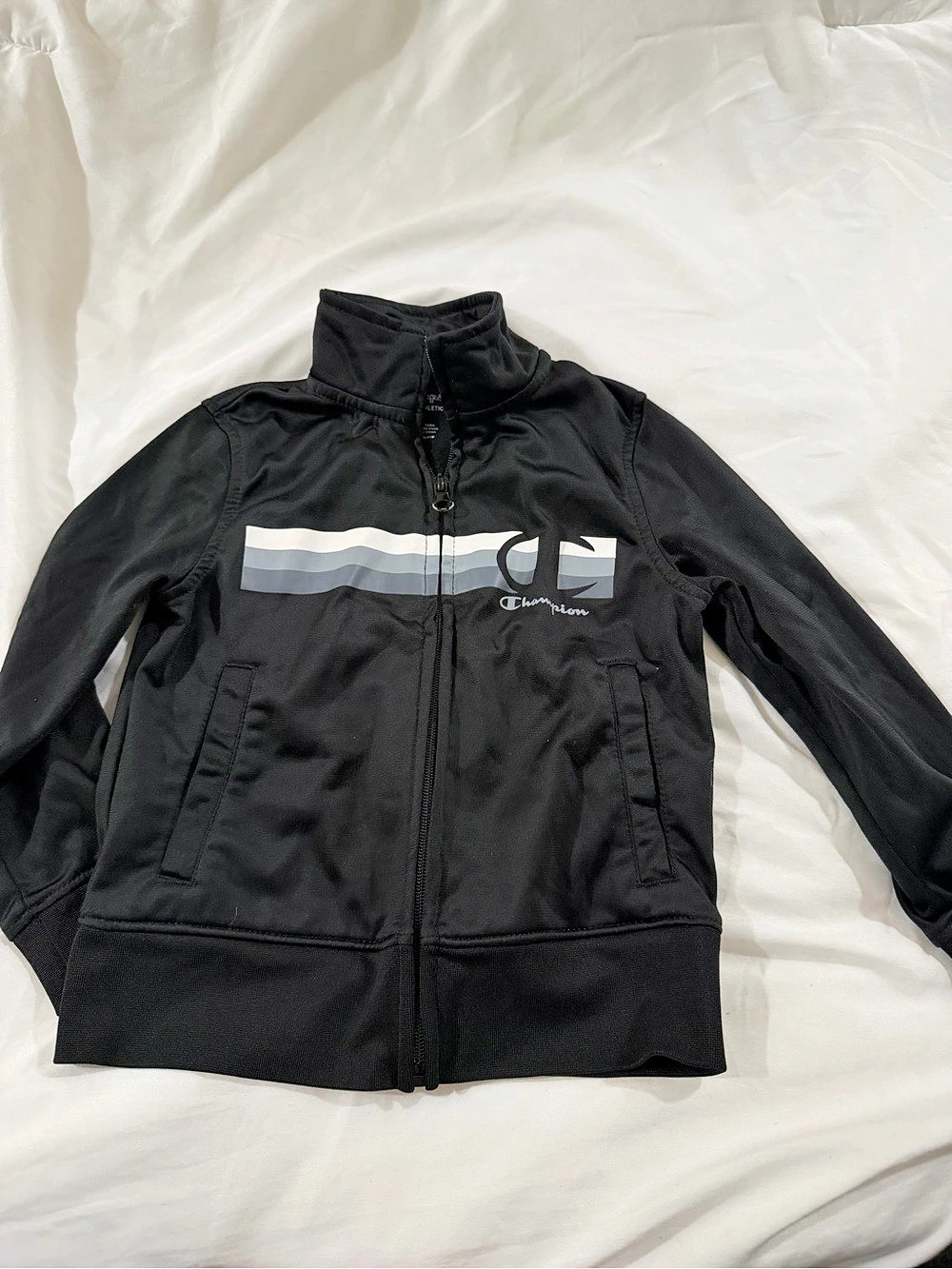 Champion Color Block Jacket in Black & Gray